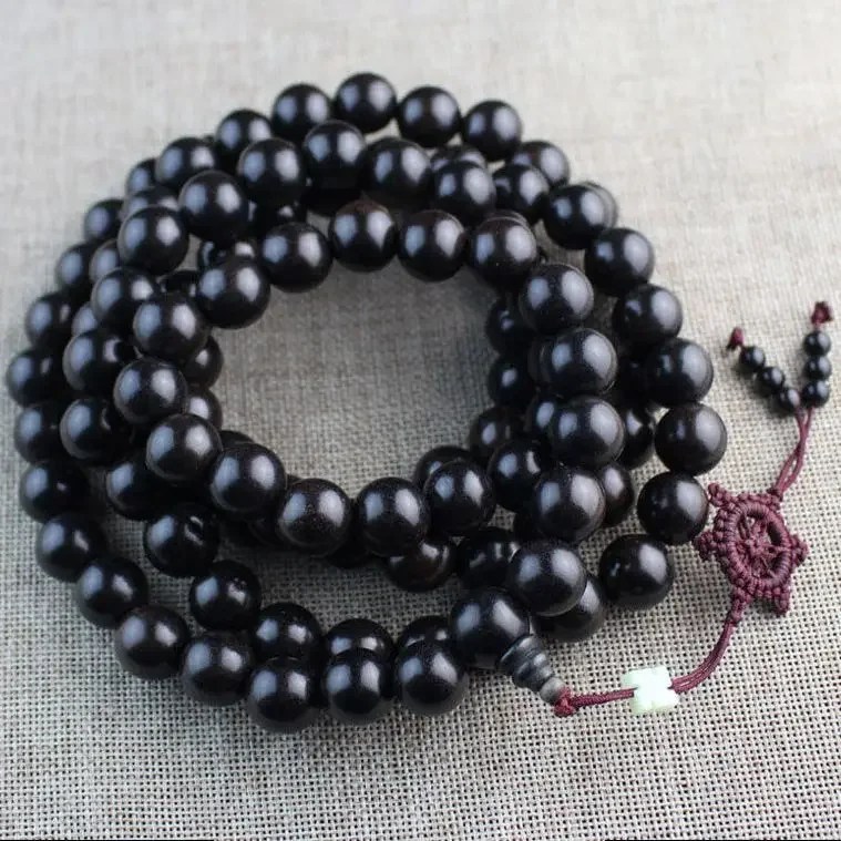 檀映古契·EbonyRoot — Authentic Submerged Ebony Buddha Beads Bracelet | 2.0 Old Material · Rosary Strand · Unisex Spiritual Jewelry 5 kf S0e2d64d884b34c8284de54ee3cff3544m