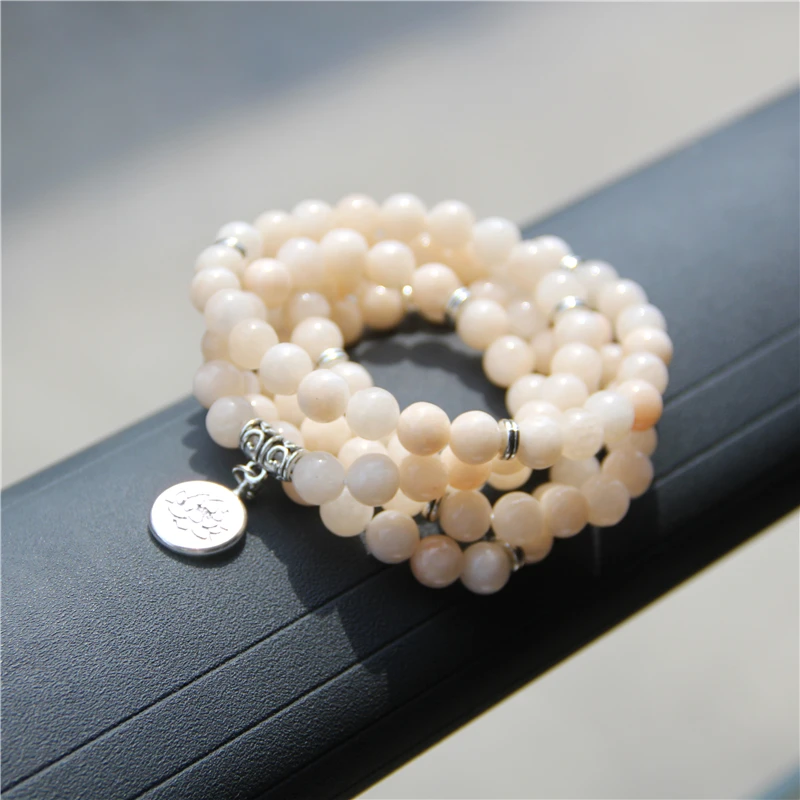 澈曜莲梵·GolbalJew Buddhist Mala Bracelet — LN001 | 108 Beads · Sodalite & Chalcedony · Lotus Charm · Yoga Prayer Jewelry 4 kf S139a54aa16464a0f9ac056ac9376a254r