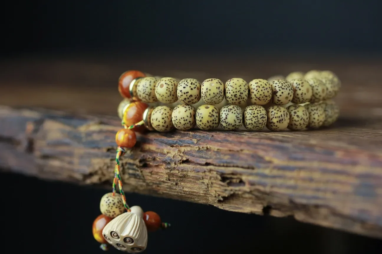 莲磨佛契·Lotusgrind — Original DIY Handmade Bracelet | Milled Lotus Seed · Bodhi Zi Buddha Beads · Woven Prayer Chain 5 kf S29c65bcd94734e6b85f4ea491e99f4c57