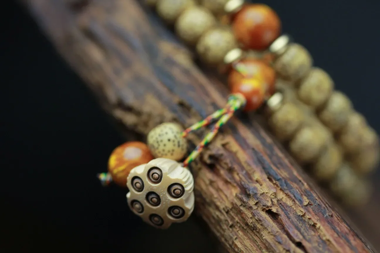 莲磨佛契·Lotusgrind — Original DIY Handmade Bracelet | Milled Lotus Seed · Bodhi Zi Buddha Beads · Woven Prayer Chain 4 kf S461ce1bcdeca4740b94dcf23b4365bcci