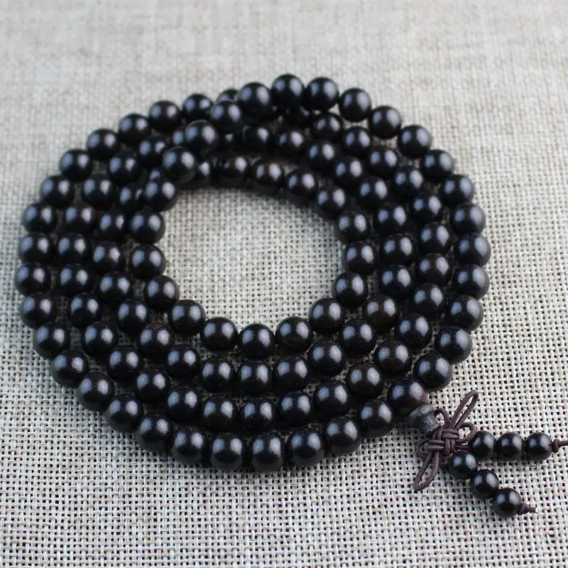 檀映古契·EbonyRoot — Authentic Submerged Ebony Buddha Beads Bracelet | 2.0 Old Material · Rosary Strand · Unisex Spiritual Jewelry 4 kf S73b0235888414892a850de822fc019f6B
