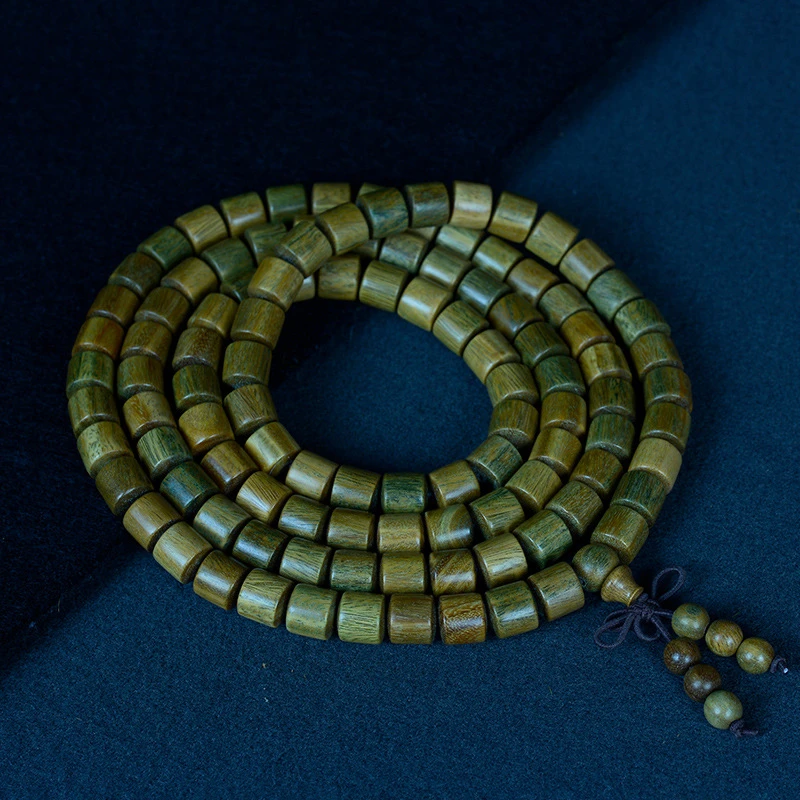 香曜梵契·ZenGift — Natural Green Sandalwood Mala Bracelet | 108 Beads · Verawood Elastic Strand · Meditation & Health Jewelry 10 kf S8d6f54eee1db422387fd9f7a0bb5bf8cB