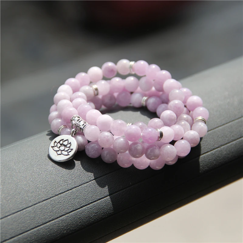 澈曜莲梵·GolbalJew Buddhist Mala Bracelet — LN001 | 108 Beads · Sodalite & Chalcedony · Lotus Charm · Yoga Prayer Jewelry 7 kf Sae1761839a7b4f89b5fdaf89e358acbf4