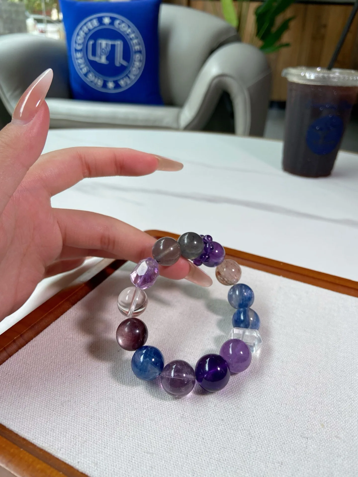 Brazilian Multi-Stone Amethyst Bracelet — Nine‑Purple Fire Prism Harmony Ed 2 kf Scf6c59deaf274fcfa2273f531334262ef