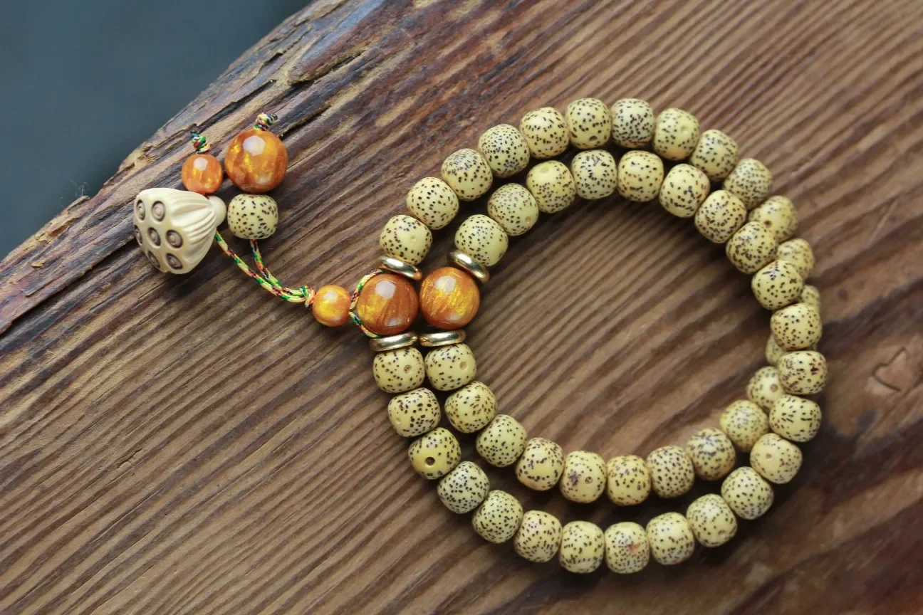 莲磨佛契·Lotusgrind — Original DIY Handmade Bracelet | Milled Lotus Seed · Bodhi Zi Buddha Beads · Woven Prayer Chain 6 kf Sd665f1457067430e88a1dc4f0801063bg