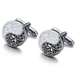 Tàiyǐn Huālún（太隐花轮） · Sangbu — Tai Chi Rose Cufflinks | Chinese Style Copper Buttons · 17mm Formal Shirt Accessory for Wedding & Custom Guests - Image 5