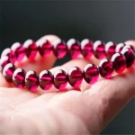 曜澈紫曜·Garnéclair — Purple Garnet Quartz Bracelet | 8mm Round Beads · Unisex Stretch Crystal Jewelry