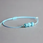 澄曜心志·Blue Apatite Inspirational Bracelet — Unisex Healing Jewelry | Adjustable Slide Lock · Gift for Him & Her - Image 4