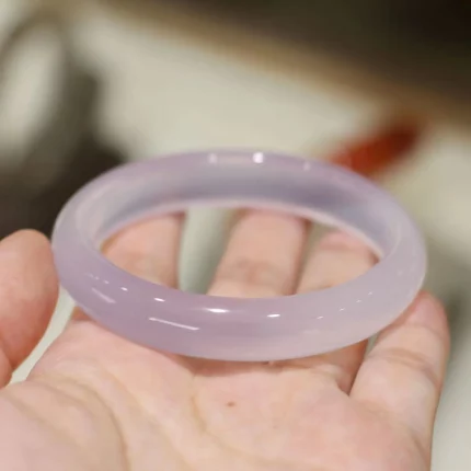 Yùzǐ Lìguāng（玉紫丽光) · Hetianara — Natural Gradient Lavender Jade Bracelet | High-Ice Agate Texture · NGTC Certified · Fine Jewelry for Women