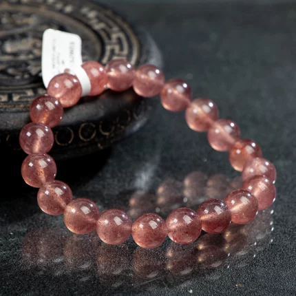 Strawberry Quartz Bracelet — Romantic Engagement Edition | Certified Fine Crystal Jewelry for Women