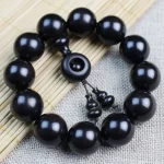 檀映古契·EbonyRoot — Authentic Submerged Ebony Buddha Beads Bracelet | 2.0 Old Material · Rosary Strand · Unisex Spiritual Jewelry