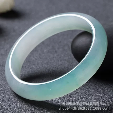 Yùqīngyù（玉清玉) · Hetianara — Myanmar Old Mine Jadeite Bracelet | Single Color · Transparent Light Green · Moist Finish · Fine Jewelry for Women