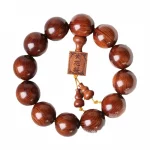 曜境梵契·Leafbliss — Mexican Big Leaf Huanghuali & Southeast Asian Rosewood Bracelet | Buddhist Prayer Beads · Snake Chain · Unisex Edition - Image 2