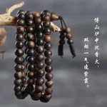 沉曜虎纹·Tigraqua — Submerged Grade Nha Trang Aquilaria Sinensis Bracelet | Tiger Skin Buddha Beads · High-Density Collector’s Edition