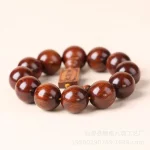 曜境梵契·Leafbliss — Mexican Big Leaf Huanghuali & Southeast Asian Rosewood Bracelet | Buddhist Prayer Beads · Snake Chain · Unisex Edition - Image 5