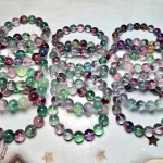 璇曜澄环·NOTWOSAME Rainbow Fluorite Bracelet — #00273 | 11–15mm Flash Beads · Stretch Strand · AAAAAA Grade Crystal Jewelry - Image 4
