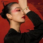 Yùjīn Huāyùn（玉金花韵) · Hetianara — FORWELL Natural Jadeite Bracelet | Hetian Jade · Retro Beads · Karat Gold Accents · Romantic Designer Jewelry for Women - Image 2