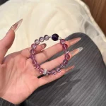 Double A Natural Brazilian Amethyst Versatile Design Fashionable Elegant Bracelet Jewelry - Image 2