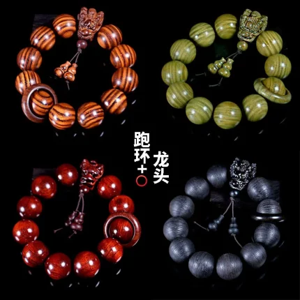 檀映古契·EbonyRoot — Authentic Submerged Ebony Buddha Beads Bracelet | 2.0 Old Material · Rosary Strand · Unisex Spiritual Jewelry