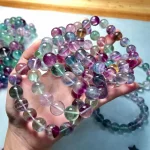 璇曜澄环·NOTWOSAME Rainbow Fluorite Bracelet — #00273 | 11–15mm Flash Beads · Stretch Strand · AAAAAA Grade Crystal Jewelry - Image 3