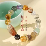 曜灵多宝·Treazure Bracelet — Autumn 2024 Edition | Fujian Origin · Black Gold Super Seven & Green Ghost · Fashion Commuting Style - Image 3