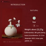 Yùjīn Huāyùn（玉金花韵) · Hetianara — FORWELL Natural Jadeite Bracelet | Hetian Jade · Retro Beads · Karat Gold Accents · Romantic Designer Jewelry for Women - Image 5