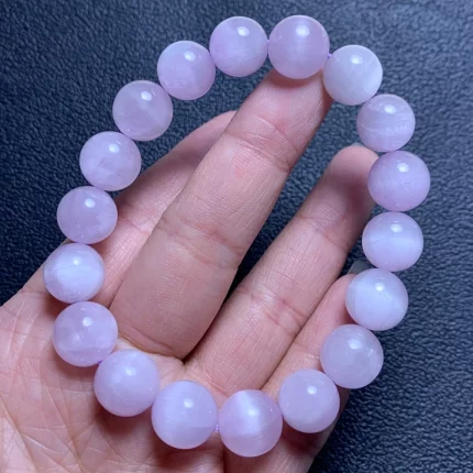 澈曜紫晶·Lepikunz Bracelet — NoEnName_Null | Ice-Textured Purple Lepidolite & Kunzite · NGTC Grade · Classic Women’s Edition