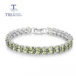 澈曜银璨·YUNUM Peridot Anniversary Bracelet — BL-B00105 Classic Edition | 925 Sterling Silver · GTC Certified · Natural Green Gemstone Jewelry for Women
