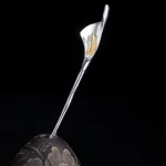 Bǎiyǐn Huāyù(百银花玉) · Sangbu — Silver-Plated Calla Lily Hairpin | Retro Chinese Palace Style · Hanfu Headpiece for Women