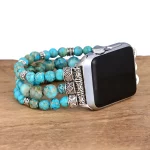Qīnglíng Shǒuliàn(青灵手链) · FORWELL — Turquoise Beaded Apple Watch Strap | Stylish Stone Bracelet · Multi-Strand Design · Compatible with All Series & Sizes