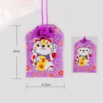 New Omamori Pray Fortune Beauty Health Safe Transparent Wealth Bag Guard Talisman Pendant Keychain Couple Gift - Image 6