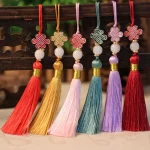 Lingyun Caixiu(绫韵彩绣) · Sangbu — 14cm Chinese Knot Tassel Pendant | Lightweight Polyester Fringe Accessory for Phone Case, Bag, Clothing & Home Decoration