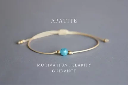 澄曜心语·Blue Apatite Healing Bracelet — 6mm Faceted Beads | Adjustable Slide Lock · Valentine’s Day Yoga Gift Edition
