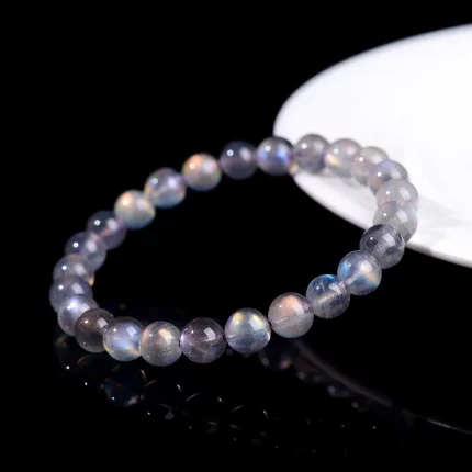 曜隐紫辉·ZF021 Labradorite Bracelet — MUKO GEMS | 10mm Round Beads · CCGTC Certified · Grade AAAAAA