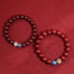 曜砂映彩·Purpictura — Customizable Purple Sand Bracelet | Natural Aventurine · Ethnic Round Beads · Party Style