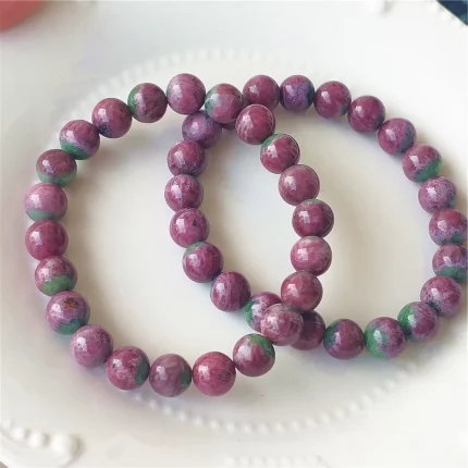 曜星红翠·StarRuby Bracelet — REASD43124 | MUKO GEMS | GIA Certified Red & Green Ruby · Watermelon Healing Stone · AAAAAA Grade