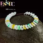 Ānlián Yùhé(安联玉合) · Hetianara — Natural Myanmar Jadeite Safety Button Bracelet | Handcarved · CMA Certified · Couple’s Anniversary Jewelry