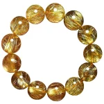 Golden Rutilated Quartz Bracelet — Buddhist Blessing Edition for Lovers | Certified Fine Spiritual Jewelry from China - Image 5