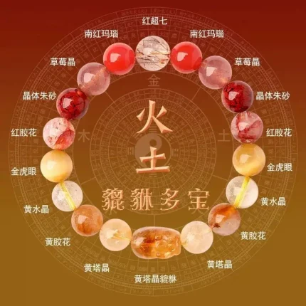 五曜丰璞·UMQ Five Elements Bracelet — Seppe | Crystal Inlay · Colorless Quartz · Buddhist Blessing Strand