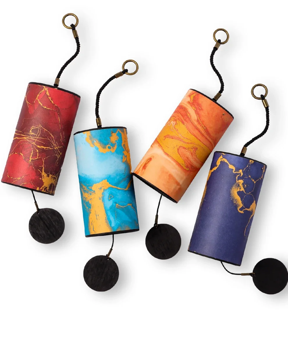 kf-Se680b4d8b25a4cea98986c25b9a086a3X Yùnzhōng Jiǔshēng(韵中九声) · Hluru — Bamboo Windchime 9 Rods | Ceramic & Enamel Wind Bell · Seasonal Chord Harmony for Garden, Patio & Zen Meditation - Image 1