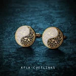 Tàiyǐn Huālún（太隐花轮） · Sangbu — Tai Chi Rose Cufflinks | Chinese Style Copper Buttons · 17mm Formal Shirt Accessory for Wedding & Custom Guests - Image 6