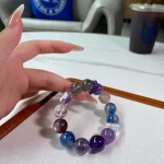 Brazilian Multi-Stone Amethyst Bracelet — Nine‑Purple Fire Prism Harmony Ed - Image 2