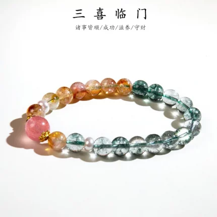 翠隐灵塔·mm Green Phantom Bracelet — MUKO GEMS | Mixed Crystal Beads · Ethnic Style · Customizable