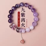 Natural Amethyst Nine Fire Female Exam Preparation Genuine Purple Bracelet